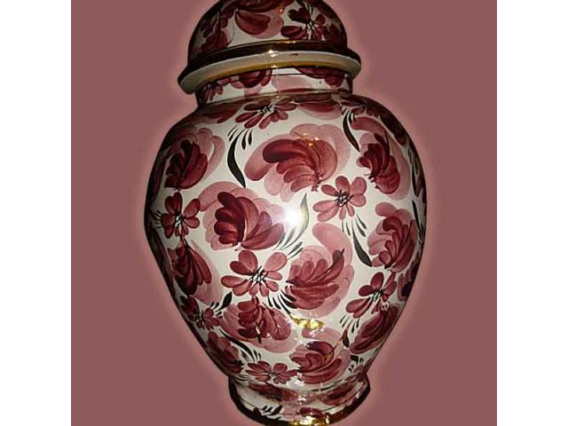 Photo Porcelaine-Faïence vase couvert,potiche Hubert Bequet Quaregnon image 2/6