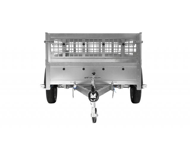 Photo REMORQUE BASCULANTE 200X125 AVEC RIDELLES GRILLAGÉES ET ROUE JOCKEY - GARDEN TRAILER 201 KIPP image 2/6
