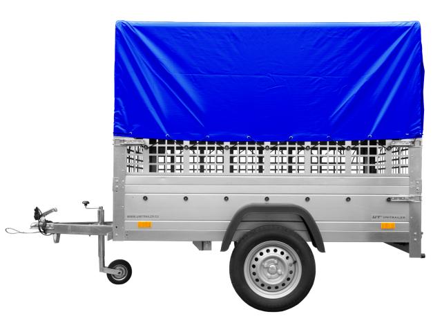 Photo REMORQUE TÔLE NON FREINÉE GARDEN TRAILER 200 KIPP 200X106 CM [AVEC REHAUSSES GRILLAGÉES, BÂCHE HAUTE image 2/6