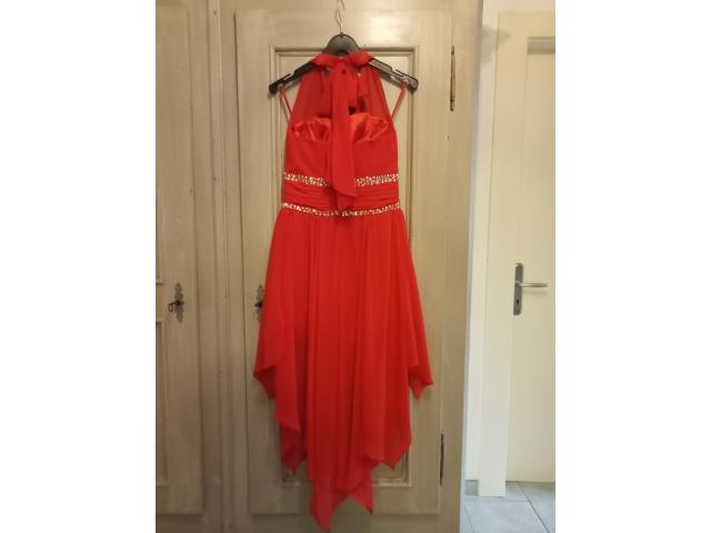 Photo Robe cocktail rouge avec ceinture à strass image 2/5