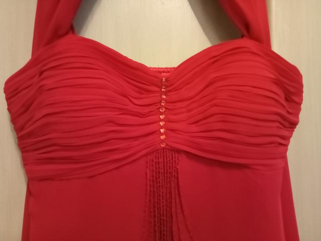 Photo Robe cocktail rouge avec étole assortie image 2/6