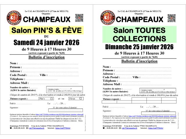 Photo Salon du Pin’s & Fève à CHAMPEAUX(77) le 24/01/2026 image 2/2
