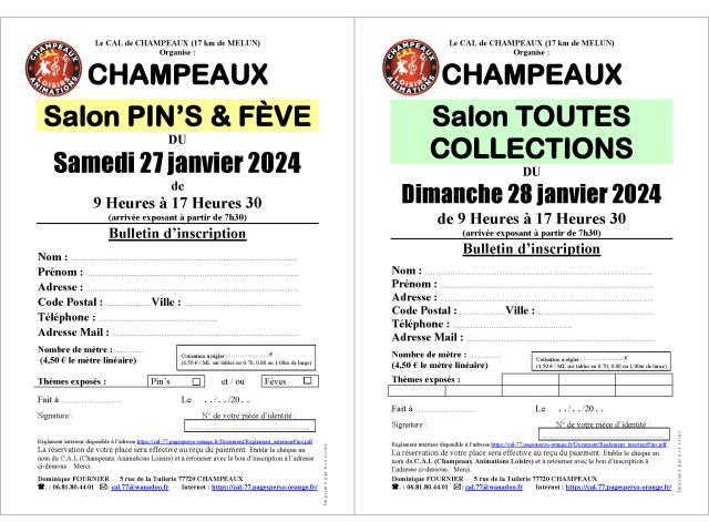 Photo Salon du Pin’s & Fève à CHAMPEAUX(77) le 27/01/2024 image 2/2