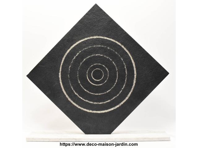 Photo Sculpture Ardoise Marbre et Argent - Décoration Maison - Tableau Peinture image 2/3