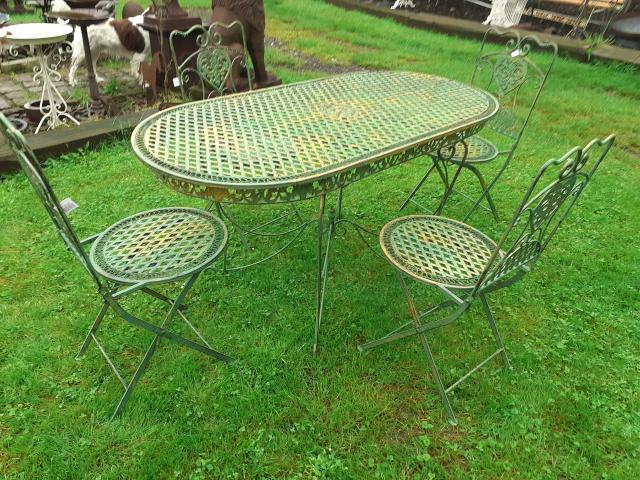 Photo SET DE JARDIN EN FER FORGE (4 chaises pliantes et table) image 2/5