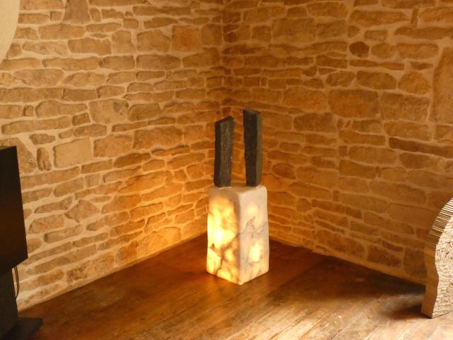 Photo Skulptur aus Marmor und Serpentin – Leuchte image 2/5