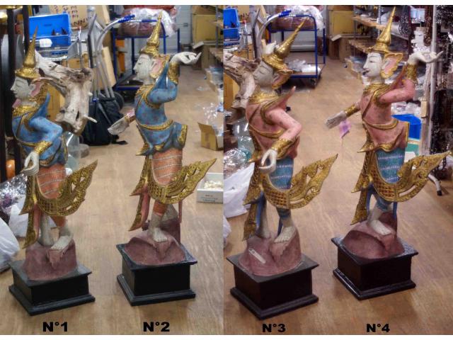 Photo statue couple de danseuses Thaïlandaises - H: 134 à 138 cm image 2/4