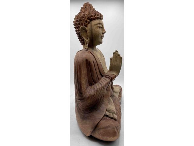 Photo Statue de Bouddha en bois 2 couleurs - H: 44 cm image 2/4