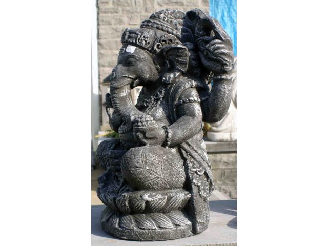Photo statue de Ganesh en pierre et résine - H: 50 cm image 2/4