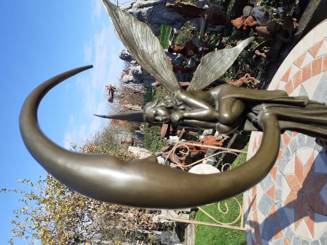 Photo STATUE EN BRONZE SIGNE SUR SOCLE EN MARBRE image 2/6