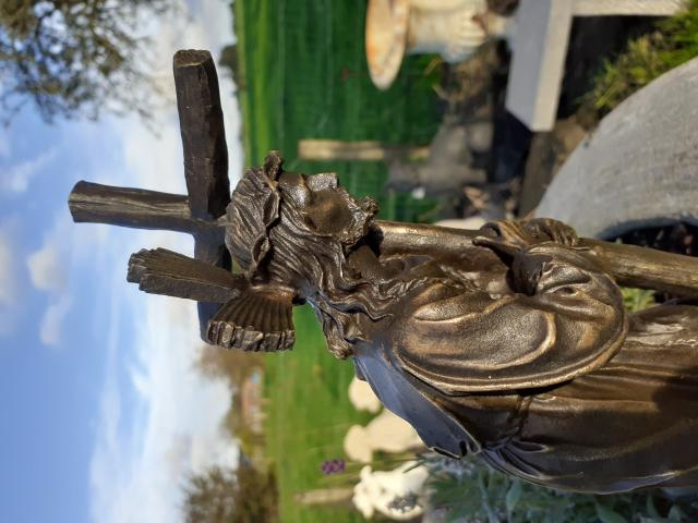 Photo STATUE EN BRONZE SIGNE SUR SOCLE(Jésus Christ) image 2/6