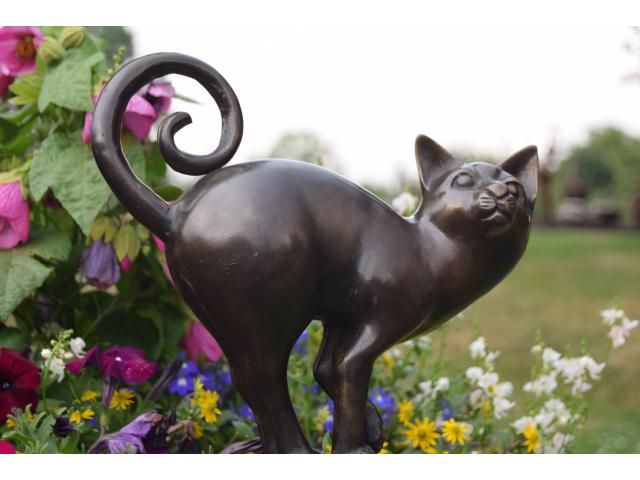 Photo Statue en bronze signé sur socle (le chat ) image 2/6