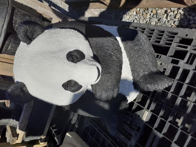 Photo SUPERBE PANDA EN PIERRE RECONSTITUE PATINEE image 2/6