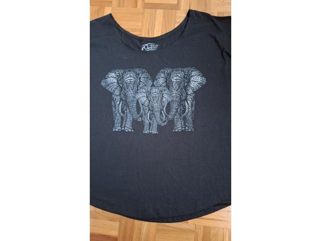Photo T-shirt noir éléphants image 2/2