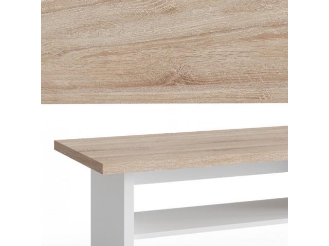Photo Table basse avec compartiment blanc et chêne table basse design table moderne table basse comptempor image 2/3