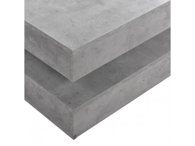 Photo Table basse gris béton plateau rotatif table basse design table basse moderne table basse comptempor image 2/3