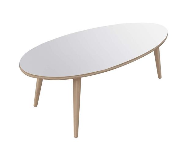 Photo Table basse ovale blanche table basse design table basse moderne table basse design table basse cont image 2/4