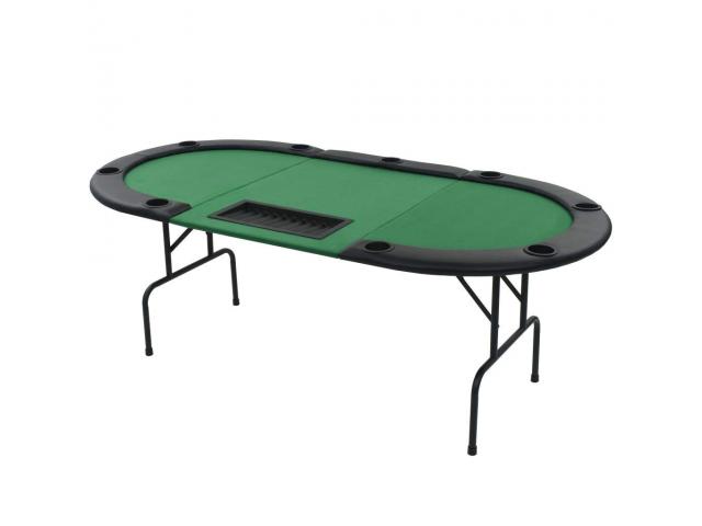 Photo Table de Poker pliable et transportable feutrine verte table poker transportable table poker gente t image 2/6