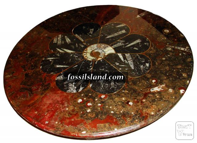 Photo Tables en pierre d Erfoud  riche en fossiles préhistoriques: image 2/6