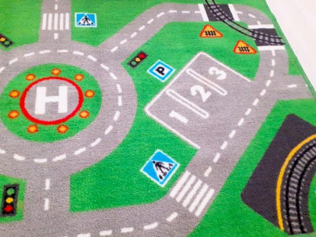 Photo Tapis de sol vert - jeux route - 75 x 133 cm image 2/5