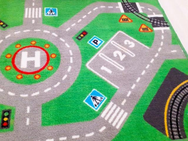 Photo Tapis de sol vert - jeux  route - 75x133 cm image 2/4