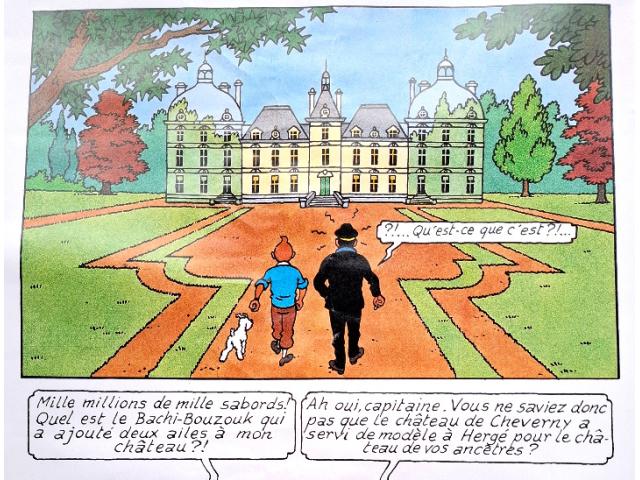 Photo Tintin ✅ Château Moulinsart / Cheverny  ❖ 41,5 x 61 cm image 2/4