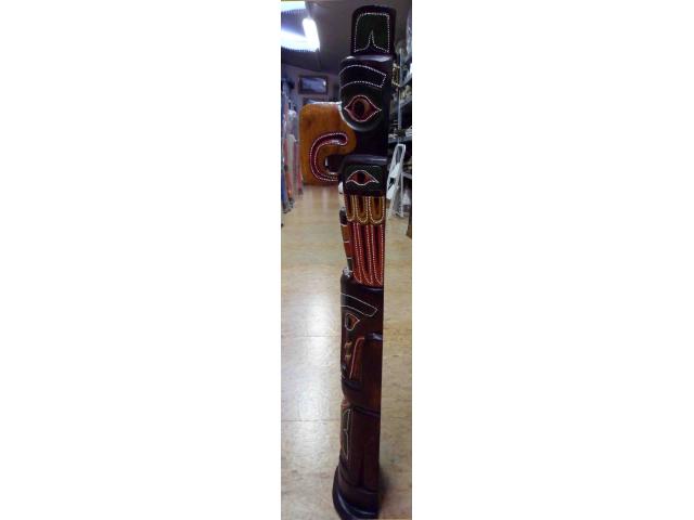 Photo Totem peint des indiens d'Amérique - H: 100 cm image 2/4
