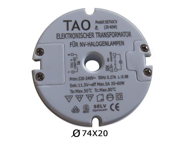 Photo Transformateur halogène TAO 230/12/20-60W image 2/2