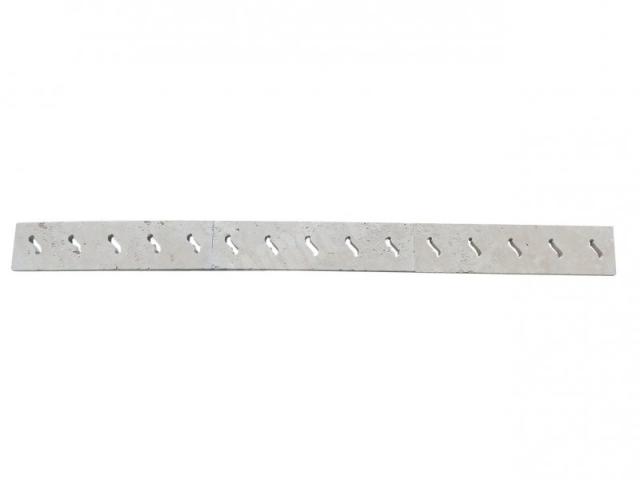 Photo Travertin Beige Grille Serpent 12,5x50 cm image 2/5