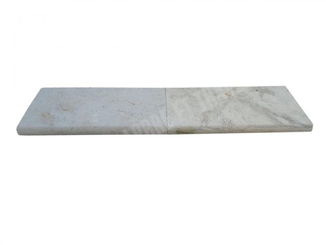 Photo Travertin Beige Nuancé Margelle de Piscine Bord Arrondi 30,5x61 cm image 2/5