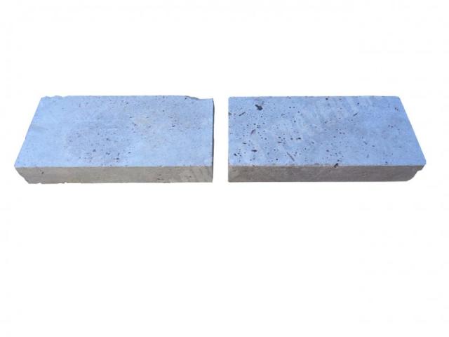 Photo Travertin Beige Nuancé Margelle de Piscine Bord Droit 30,5x61x10cm image 2/5