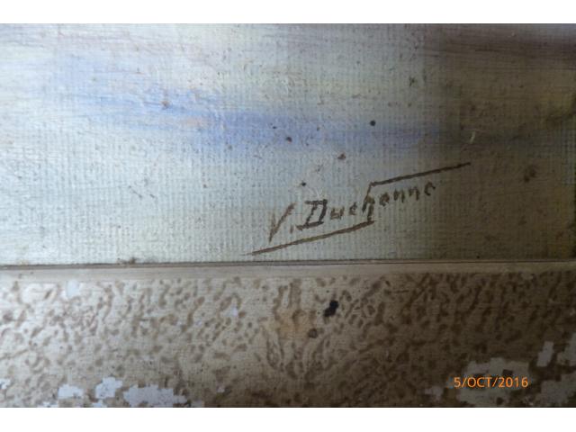 Photo Très ancien cadre peinture sur bois de 47/39 cm image 2/2