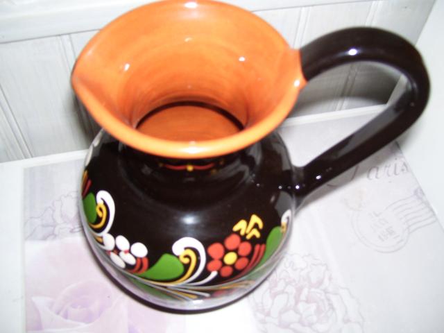 Photo Vase en céramique décor fleuri peint à la main image 2/2