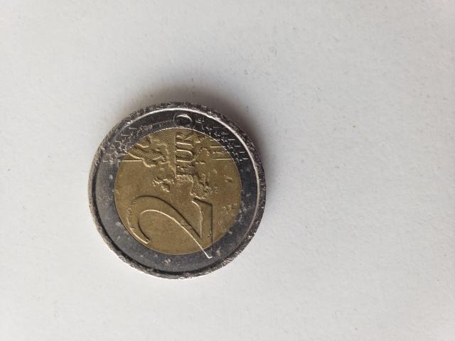 Photo Vend la pièce de 2 Euros 2008 Letzebuerg Luxembourg très fauté la lettre F dans une étoile, surplus  image 2/5