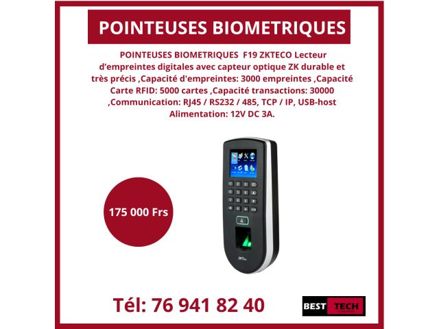 Photo VENTE ET INSTALLATION DES POINTEUSES ZKTECO  F22,F19 ET F18 image 2/3
