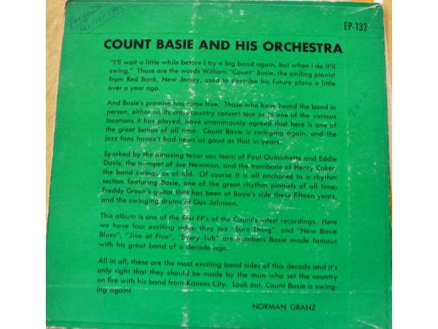 Photo Vinyl Count BASIE and his orchestra image 2/4