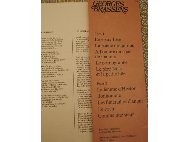 Photo Vinyl Georges BRASSENS  Vol 5 image 2/6