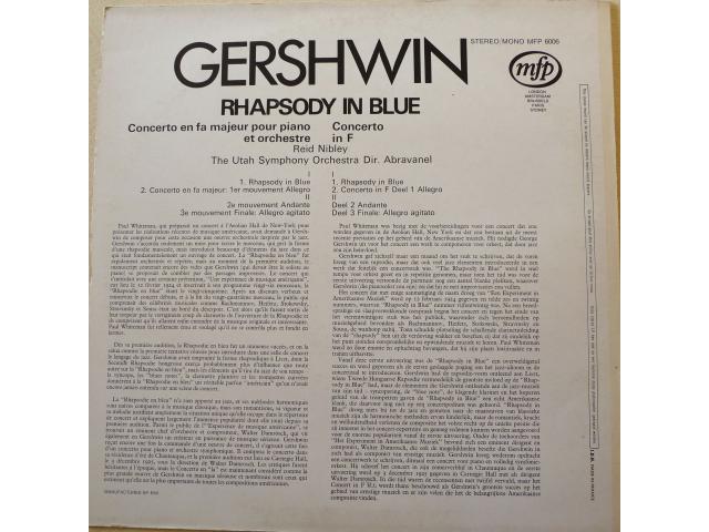 Photo Vinyl GERSHWIN  Rhapsody in blue image 2/2