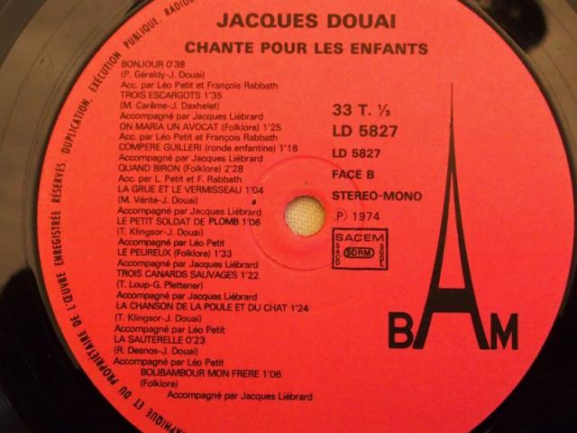 Photo Vinyl Jacques DOUAI chante pour les enfants image 2/2