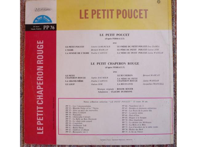 Photo Vinyl Le petit poucet et le petit chaperon rouge image 2/2