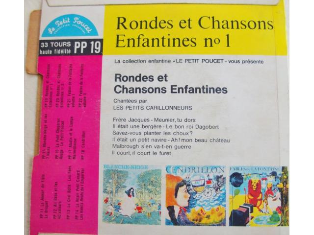 Photo Vinyl RONDES et CHANSONS ENFANTINES image 2/4