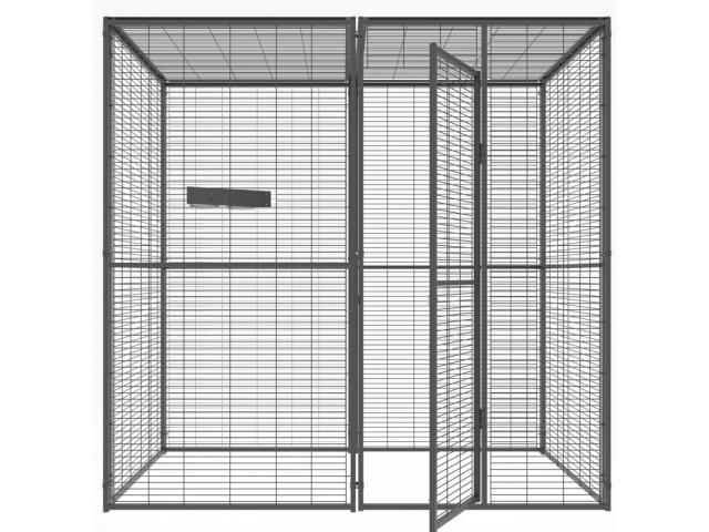 Photo Volière panoramique 2x1x2 m toit maille cage perroquet volière exterieure volière intérieur voliere  image 2/6