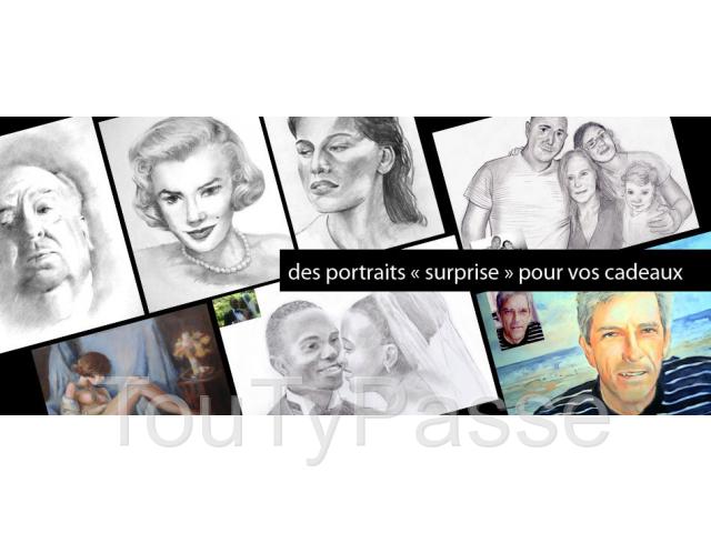 Photo Vos portraits peints ou dessinés, inspirés d'après photos, un cadeau unique et original! image 2/5