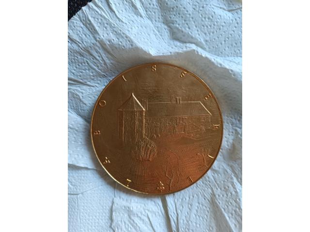 Photo 2 ancien médaille de bronze plaque en or jaune image 3/4