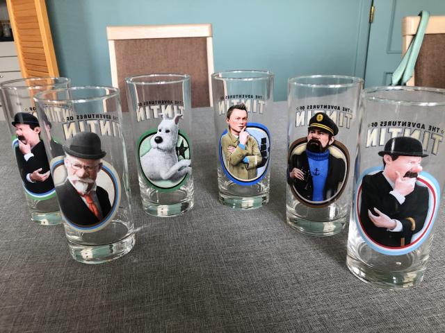 Photo 6 verres Paramount-Pictures (2011) thème Tintin image 3/5