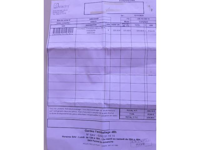 Photo A VENDRE CUISEUR MOULINEX COOKEO image 3/3