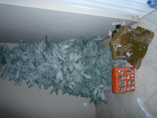 Photo À vendre: Superbe beau sapin de Noël hauteur 2.20m avec crèche et personne image 3/6