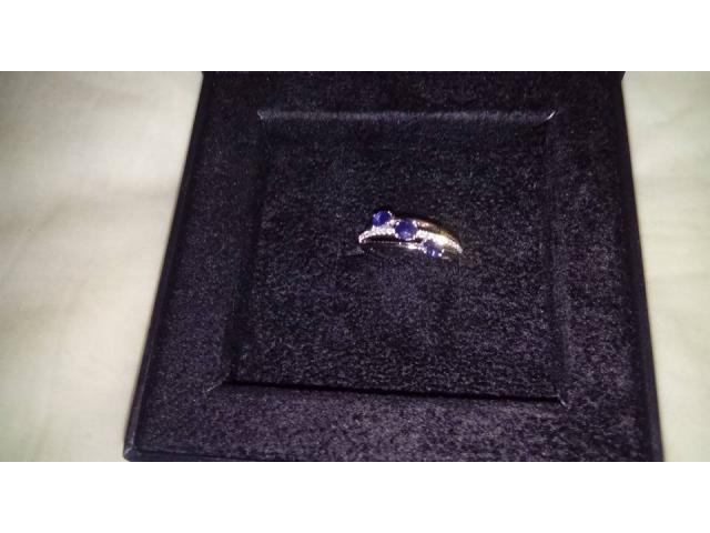 Photo Bague Or Blanc et Saphir ( image 3/6
