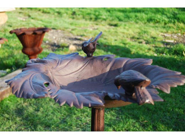 Photo BAIN D'OISEAUX,VIDE POCHES EN FONTE PATINEE image 3/6