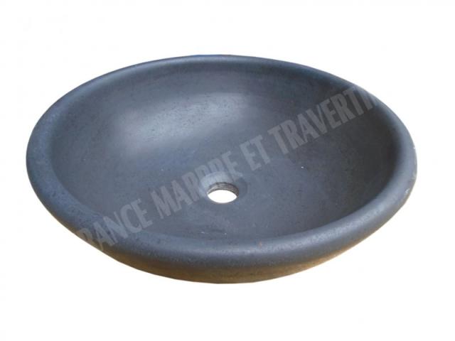 Photo Basalte Noir Vasque Modéle Bol Arrondi image 3/4